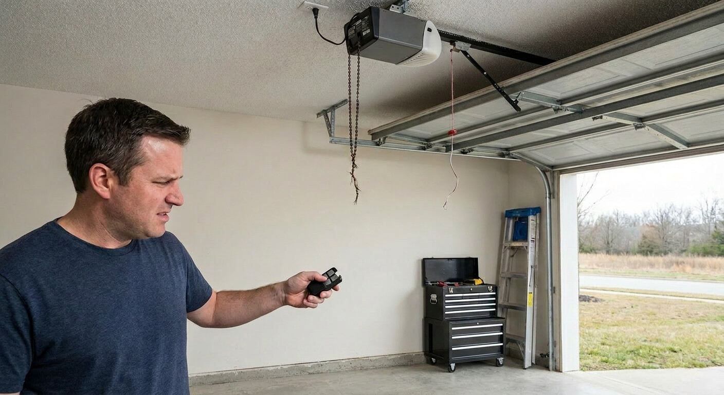 Wall switch failure is a common garage door opener problem in Molena