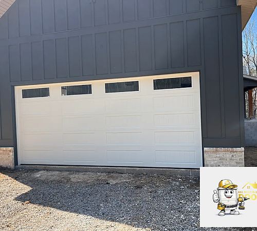 Finished single-door garage repair
