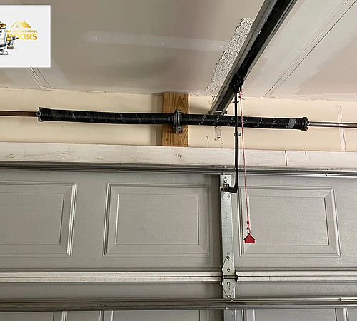 Indoor view of slide and spring system